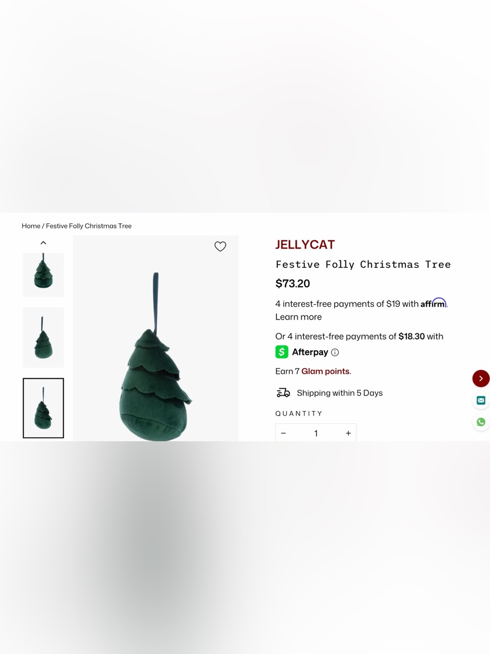 BNWT Jellycat I am Festive Folly Christmas Tree Ornament ORIGINAL RELEASE - Picture 11 of 12